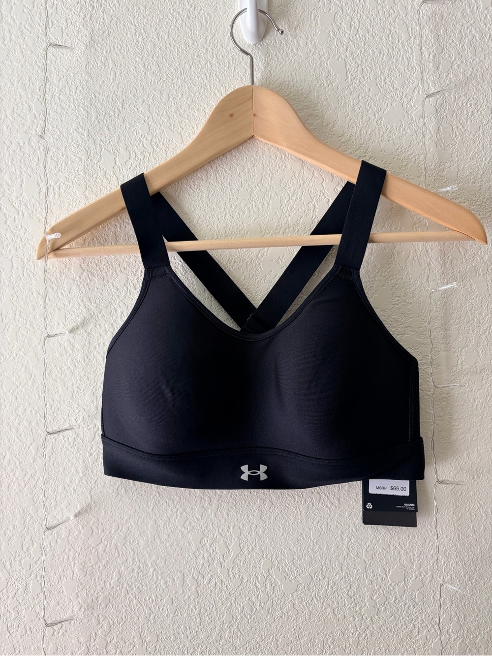 Under Armour Black Cross-Back High Support Sports Bra